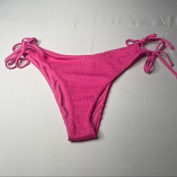 Urban Outfitters Out From Under Evie Smocked Side Tie Bikini Bottom NEW - Picture 2 of 6